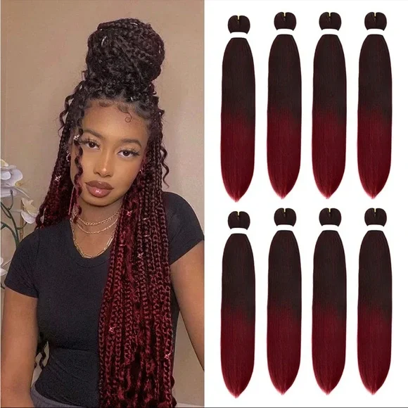 Pre Stretched Braiding Hair 22 I..s 22 Inch (Pack of 6TIB/Bug) - Picture 1 of 8